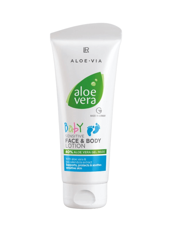 Crème visage et corps Aloe Vera pour bébé avec calendula bio, hydratation naturelle pour peaux sensibles.