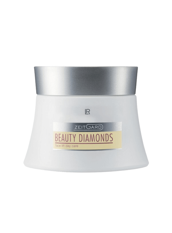 Crème de jour "Beauty Diamonds" à l'extrait d'argousier, conçue pour raffermir et hydrater, augmentant la synthèse d'élastine et de collagène pour une peau éclatante.