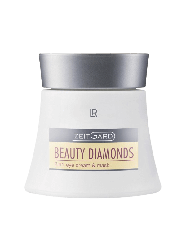 Crème contour des yeux Beauty Diamonds avec "effet fermeté" à base d'aubépine et de jasmin arabe, conçue pour raffermir et revitaliser la zone délicate du contour des yeux.