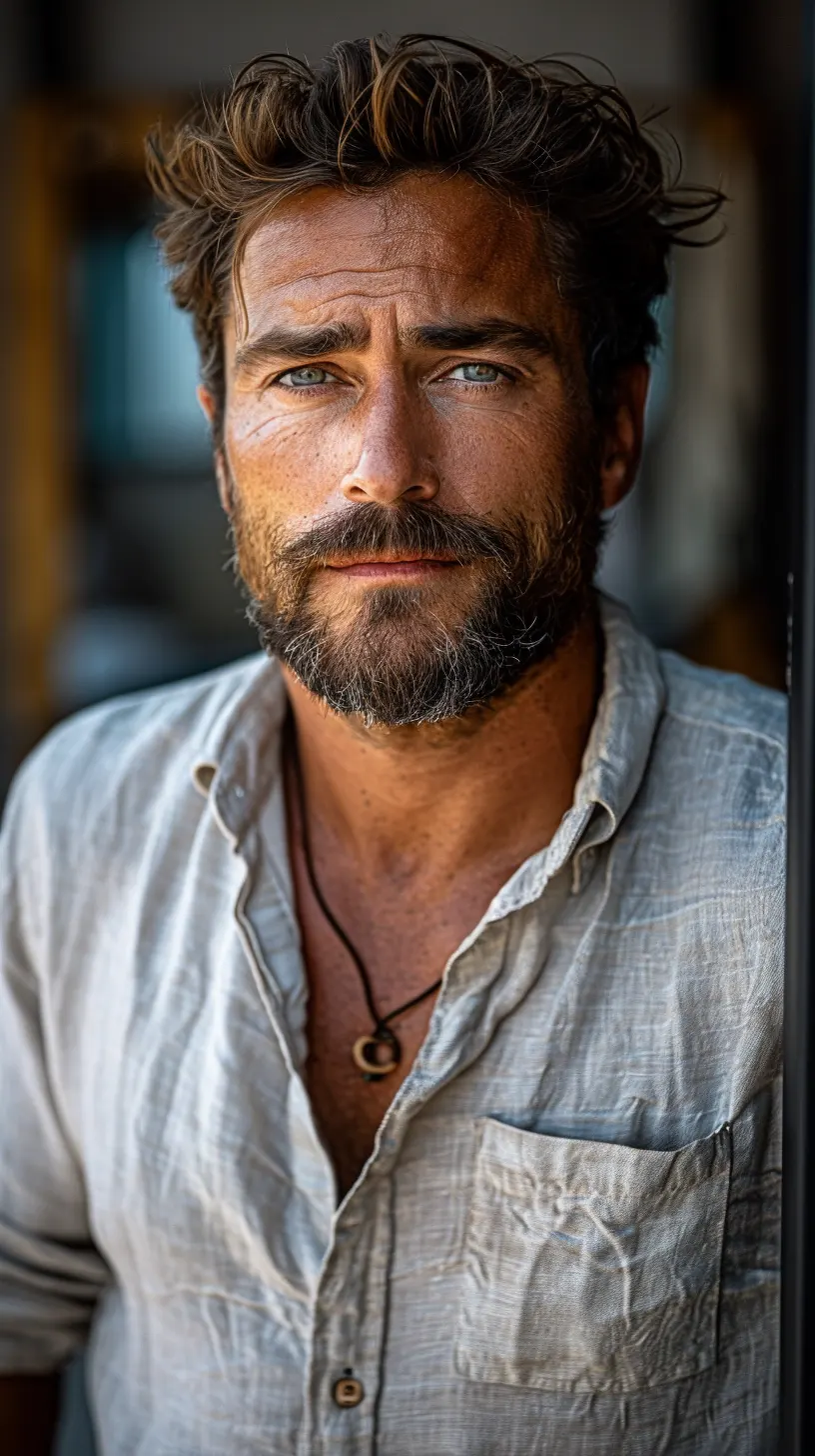Découvrez l'Élégance Naturelle avec Sainaloe et les Produits LR Health & Beauty Portrait d'un homme élégant et naturel avec une barbe bien taillée, représentant les bienfaits des produits LR Health & Beauty pour le site sainaloe.com, dédié à la santé et au bien-être.