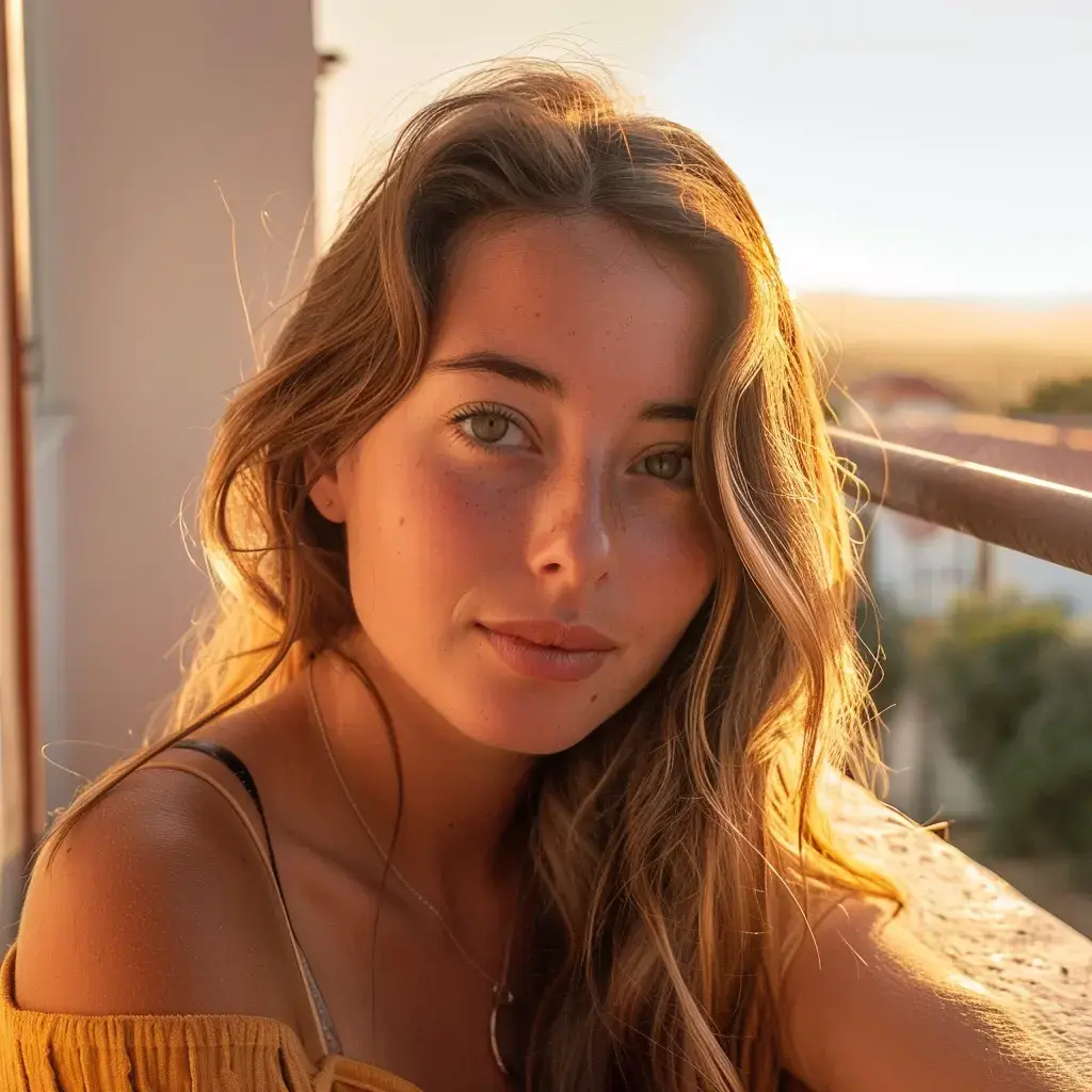 Soins Solaires Aloe Vera : Protection et Apaisement Naturels pour Votre Peau Jeune femme au coucher du soleil, représentant la santé et le bien-être grâce aux produits de soins solaires à base d'aloe vera de LR Health & Beauty, disponibles sur le site Sainaloe.