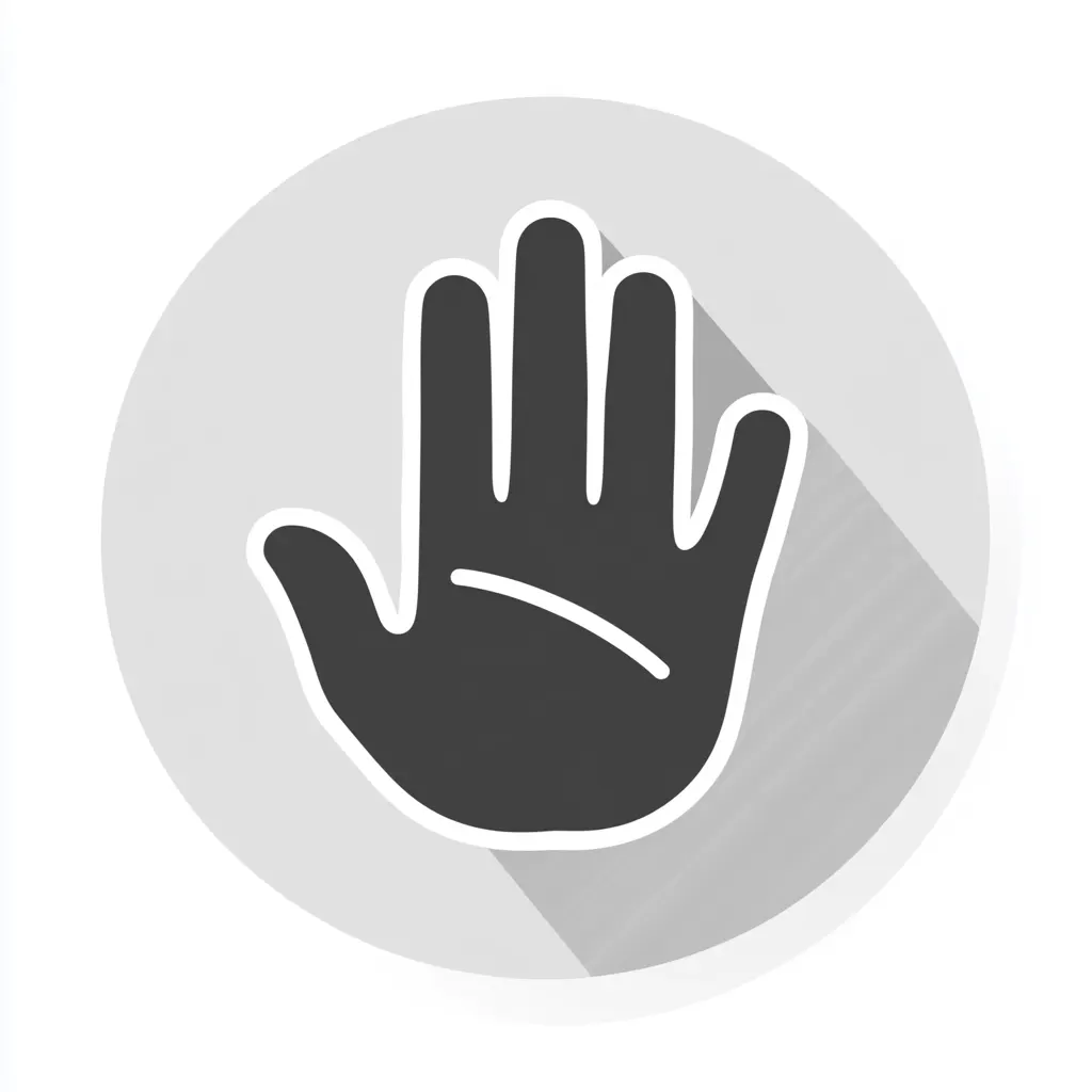 Icone représentant une main avec une légère irritation, symbolisant la peau irritée et rougie apaisée par les soins LR MicroSilver Plus.