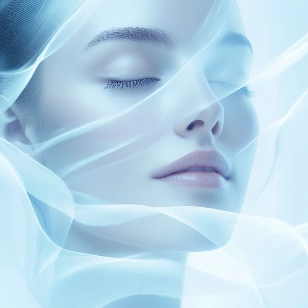 Femme avec une peau éclatante et apaisée, illustrant les bienfaits des soins anti-âge hydratants de sainaloe.com avec acide hyaluronique et huiles végétales.
