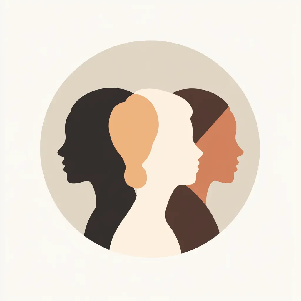 Illustration représentant la diversité des types de peau, soulignant l'inclusivité des soins anti-âge LR Health & Beauty, adaptés à tous les types de peau, disponible sur sainaloe.com.