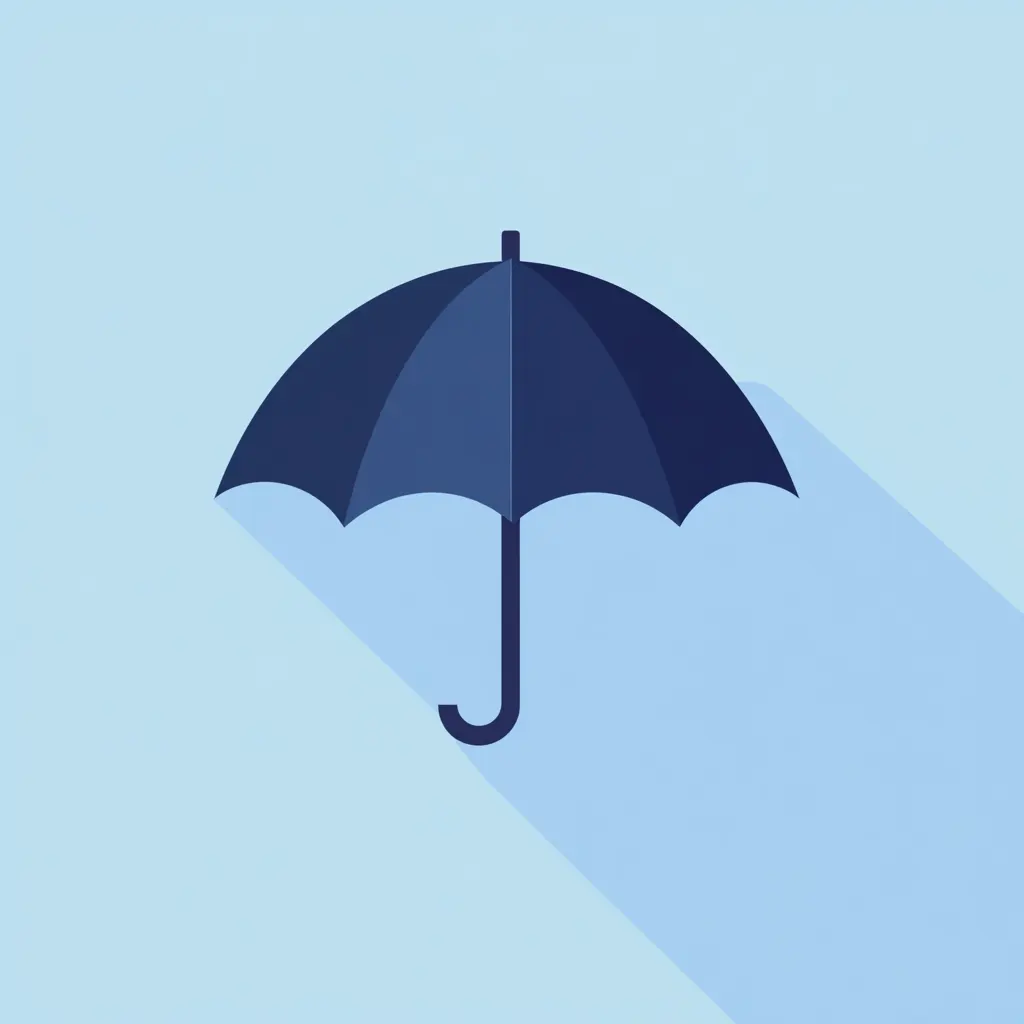 Illustration d'un parapluie symbolisant la protection optimale offerte par les soins anti-âge LR Health & Beauty, enrichis en antioxydants et filtres UV, disponibles sur sainaloe.com.