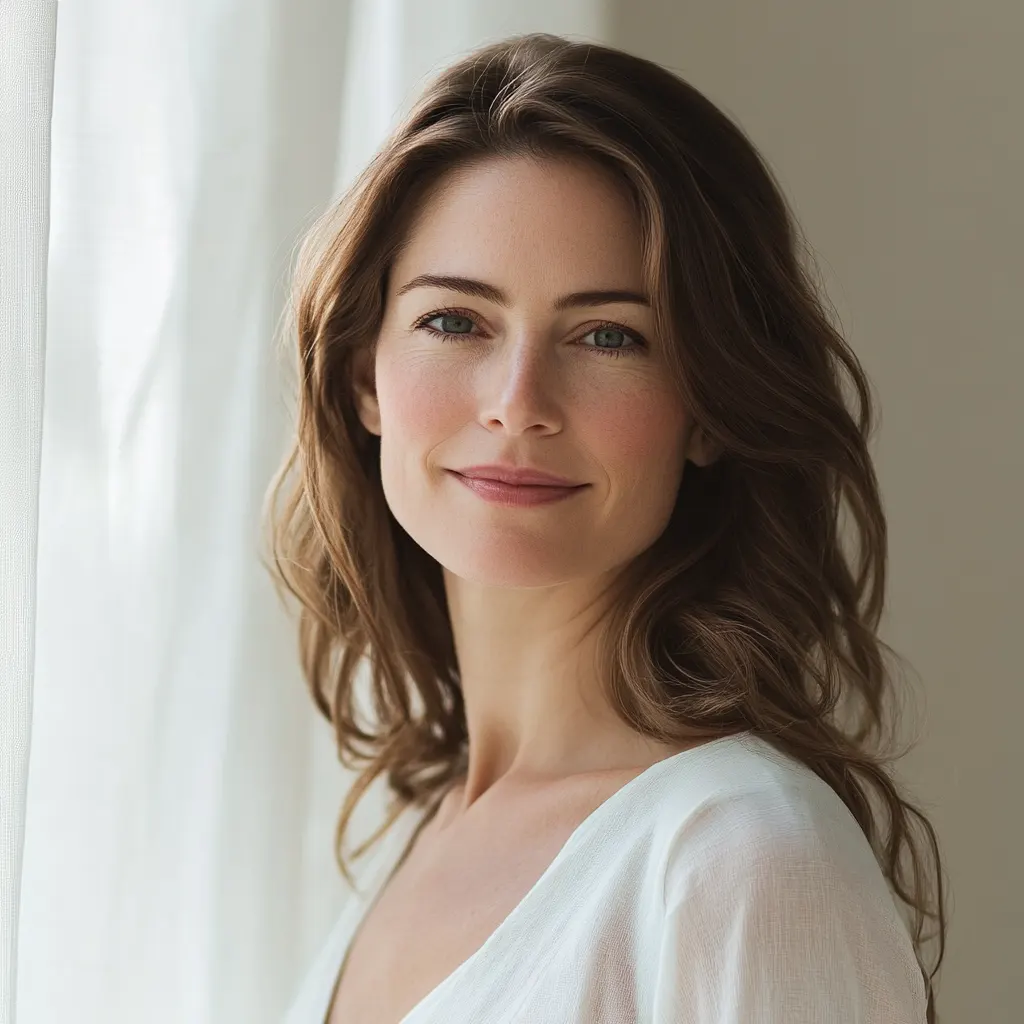 Femme radieuse et confiante illustrant les bienfaits du soin anti-âge Q10 Plus de LR Health & Beauty, disponible sur sainaloe.com.