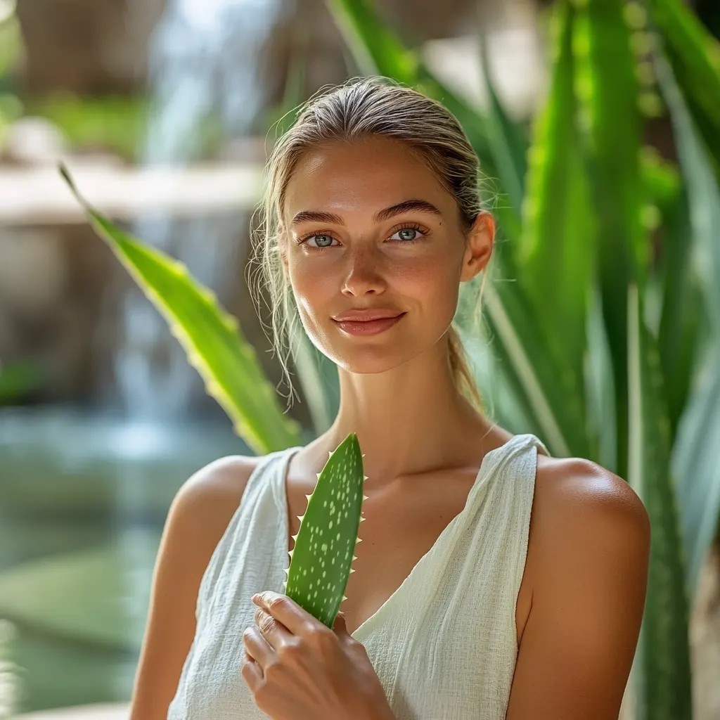 sainaloe.com - Soin Aloe Vera naturel pour une peau saine avec LR Health & Beauty sainaloe.com - Femme naturelle avec Aloe Vera - Soin de la peau avec LR Health & Beauty