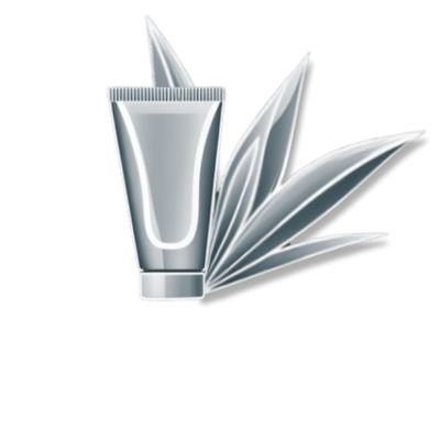 Tube de crème hydratante à base d'aloe vera avec des feuilles naturelles.