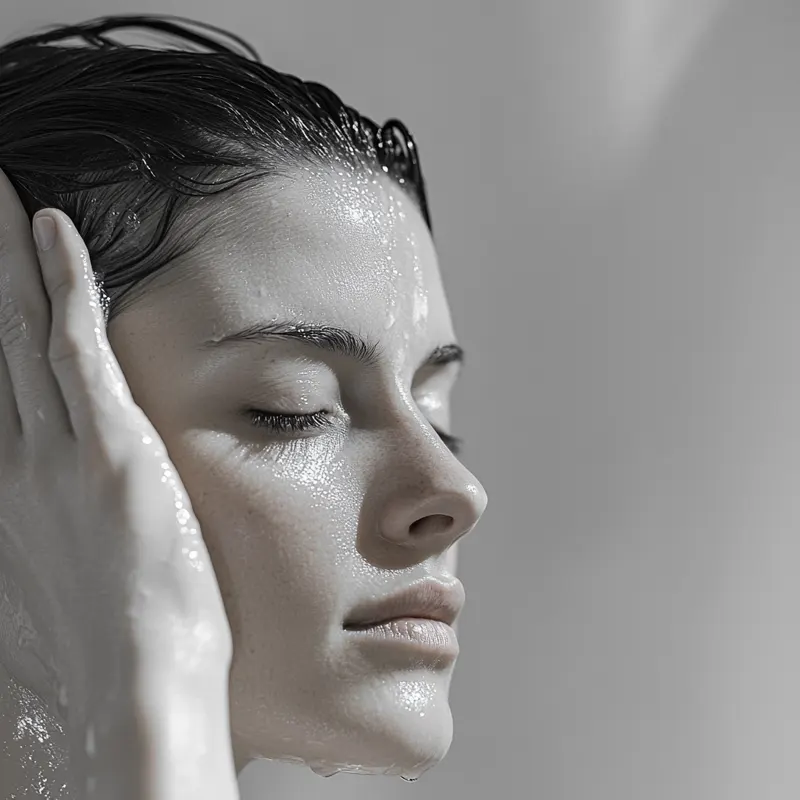 Application d'un soin leave-in sans rinçage pour protéger les cheveux, sainaloe.com et LR Health & Beauty.