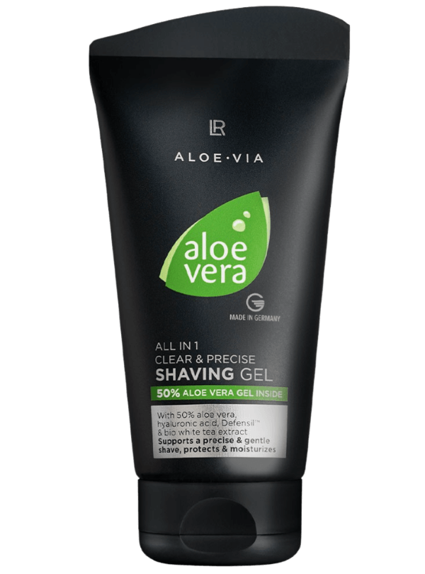 Gel de rasage Aloe Vera riche en agents apaisants et hydratants, pour un rasage doux et protecteur contre les irritations cutanées.