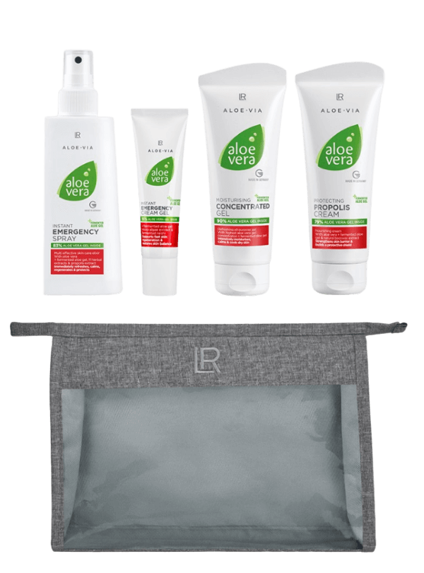 Aloe vera fermenté : trousse spéciale LR, kit complet de soins hydratants et apaisants.